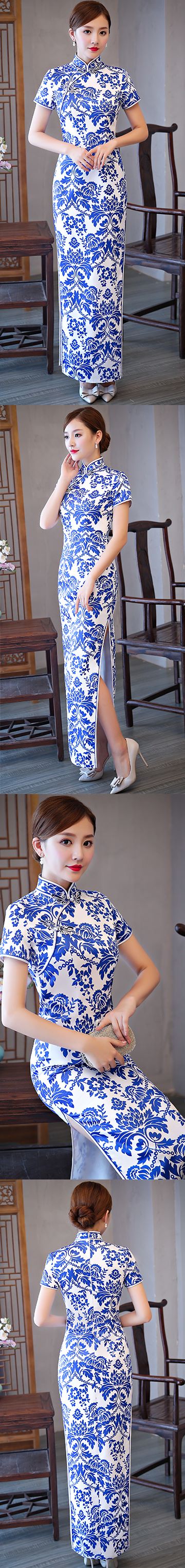Short-sleeve Long-length Cheongsam (RM/CM)