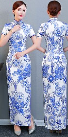 Short-sleeve Long-length Cheongsam (RM/CM)