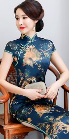 Cup-sleeve Long-length Cheongsam (RM)