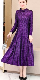 Long-sleeve A-line Jacquard Cheongsam (RM)