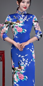 3/4-sleeve Long-length Cheongsam (RM)