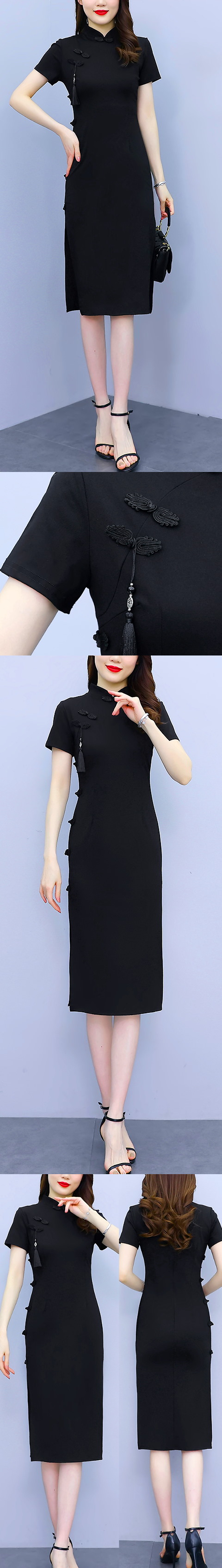 Short-sleeve Long-length Cheongsam (RM)