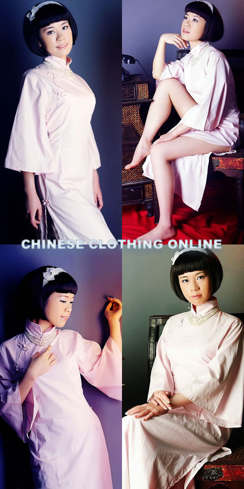 3/4-sleeve Long-length Cheongsam (CM)