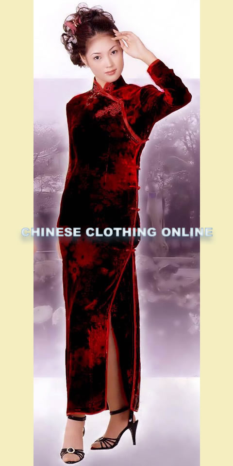 Long-sleeve Long-length Cheongsam (CM)