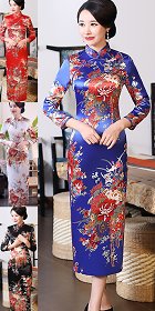 Long-sleeve Long-length Cheongsam (CM)