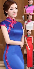 Cup-sleeve Long-length Cheongsam (CM)