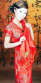 Short-sleeve A-line Cheongsam (CM)