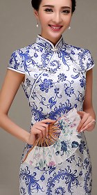 Cup-sleeve Long-length Cheongsam (CM)