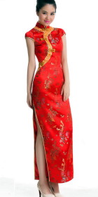 Cup-sleeve Long-length Cheongsam (CM)