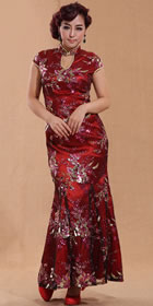 Cup-sleeve Long-length Cheongsam (CM)