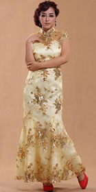 Cup-sleeve Long-length Cheongsam (CM)