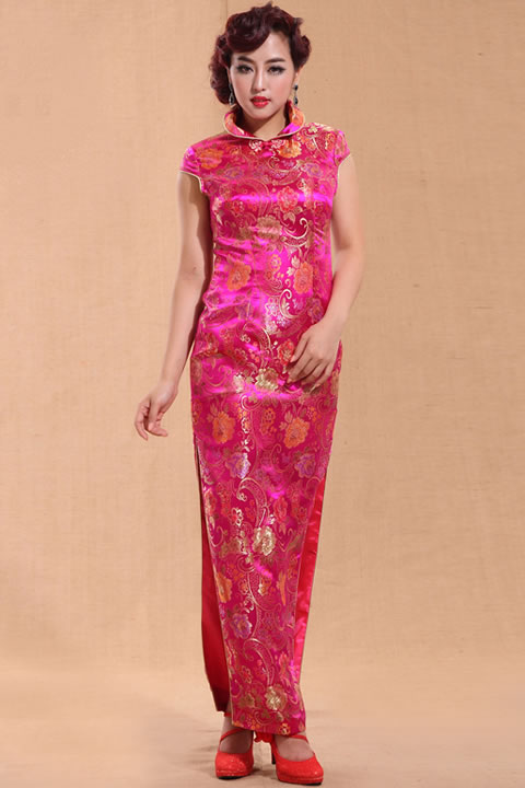 Cup-sleeve Long-length Cheongsam (CM)