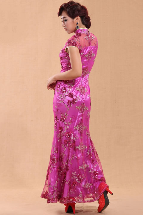 Cup-sleeve Long-length Cheongsam (CM)