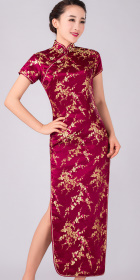 Short-sleeve Long-length Brocade Cheongsam (RM)