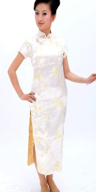 Short-sleeve Long-length Brocade Cheongsam (RM)