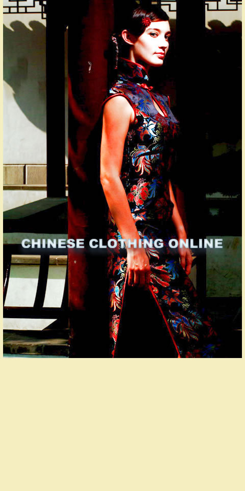 Sleeveless High Collar Water-drop Opening Long-length Cheongsam (CM)