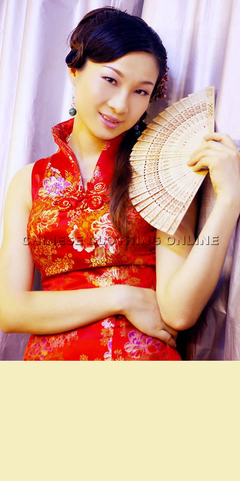 Sleeveless V-collar Long-length Cheongsam (CM)