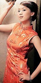 Sleeveless Long-length Cheongsam (CM)