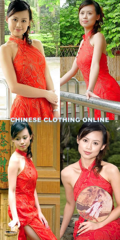 Cut-in Shoulders Bareback Long-length Cheongsam (CM)