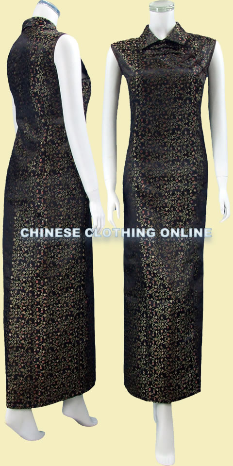 Sleeveless Vase Collar Long-length Cheongsam (CM)