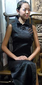 Sleeveless Vase Collar Long-length Cheongsam (CM)