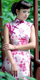 Sleeveless Long-length Cheongsam (CM)