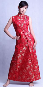 Sleeveless Long-length Cheongsam (CM)