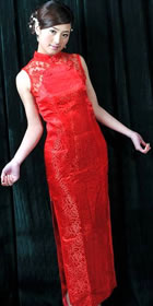 Sleeveless Long-length Cheongsam (CM)