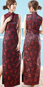 Sleeveless Long-length Cheongsam (CM)