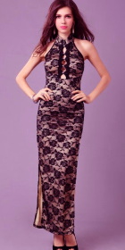 Sleeveless Long-length Cheongsam (CM)