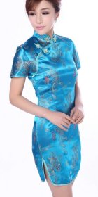 Short-sleeve Short-length Cheongsam (CM)