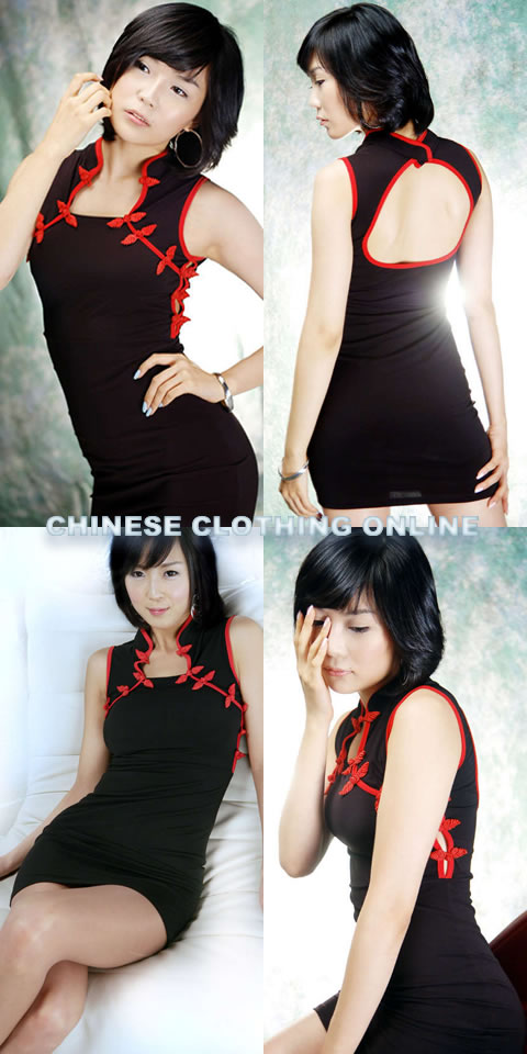 Sleeveless Bareback Short-length Cheongsam (CM)