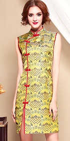 Sleeveless Short-length Cheongsam (CM)