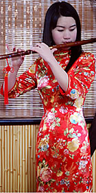 3/4-sleeve Mid-length Cheongsam (CM)