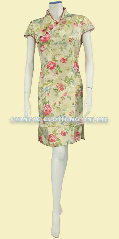 Cup-sleeve Mid-length Cheongsam (CM)