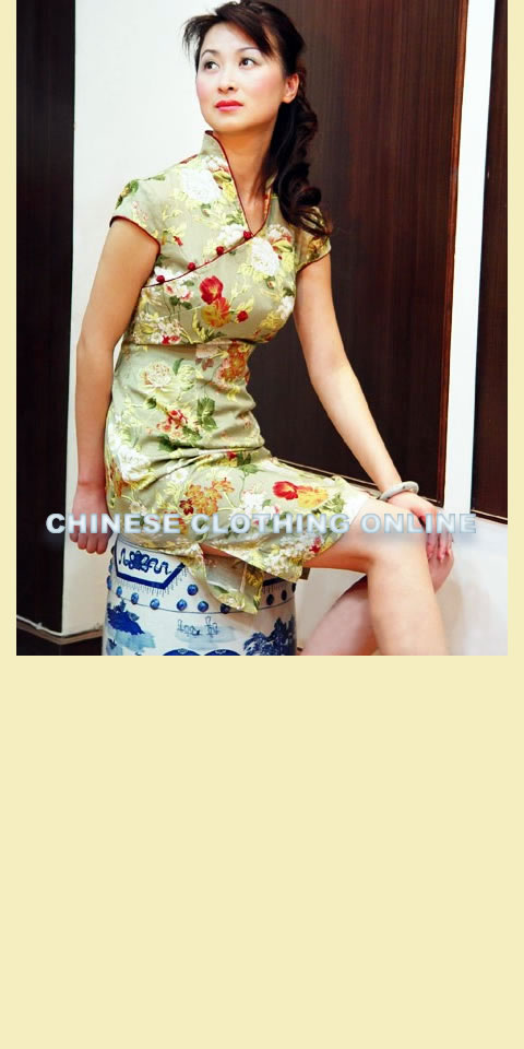 Cup-sleeve Mid-length Cheongsam (CM)