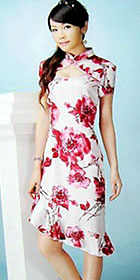 Short-sleeve Mid-length Cheongsam (CM)