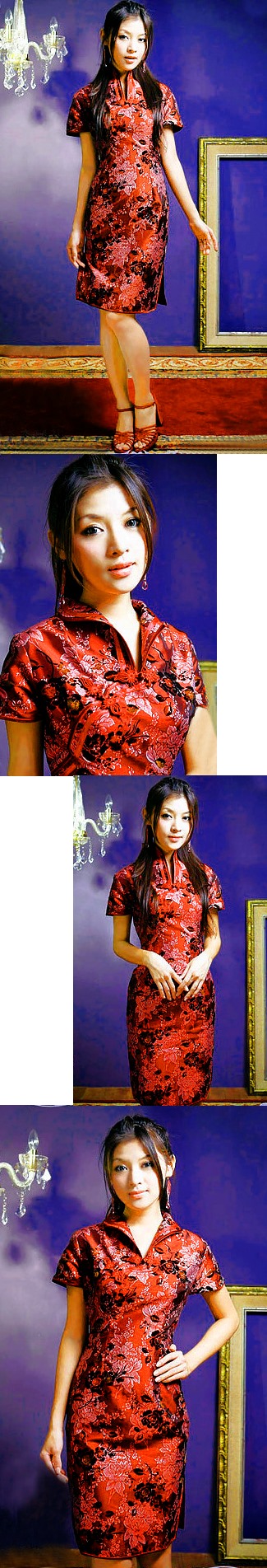 Short-sleeve Mid-length Cheongsam (CM)