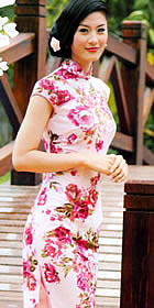 Cup-sleeve Mid-length Cheongsam (CM)