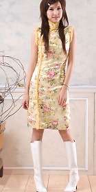 Sleeveless Mid-length Cheongsam (CM)