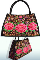 Ethnic Embroidery Large Handbag