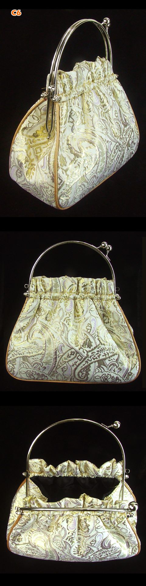 Bronzing Brocade Handbag (Multicolor)