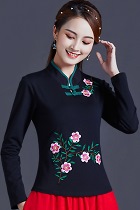 Long-sleeve Chinese Ethnic Embroidery Blouse (RM)