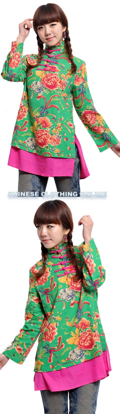 Long-sleeve Mandarin Blouse (CM)