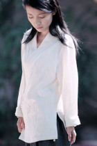 Long-sleeve Cross-collar Hanfu Shirt (CM)