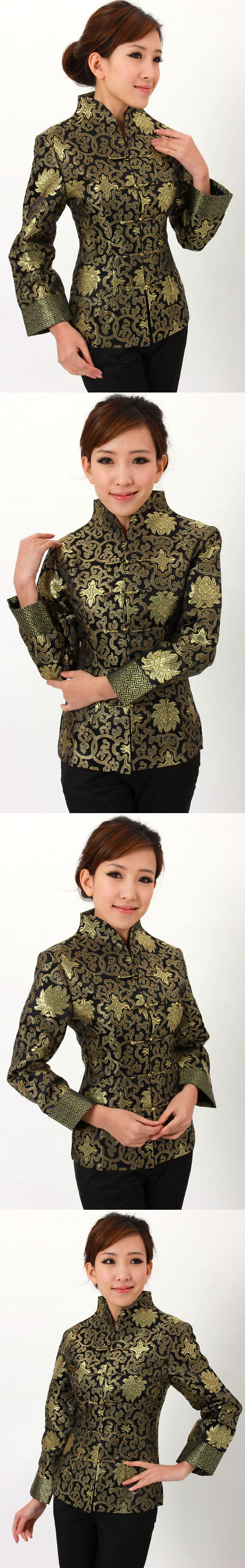 Mandarin V-Collar Embroidery Chinese Jacket (CM)