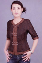 Elbow-sleeve Mandarin Blouse (CM)