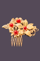 Golden Hairgrip with Ruby