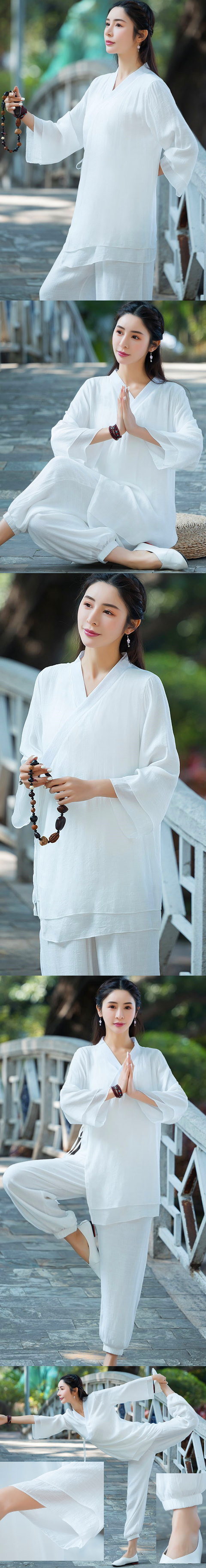 Long-sleeve Cotton Linen Zen/Chic Ethnic Suit (RM)