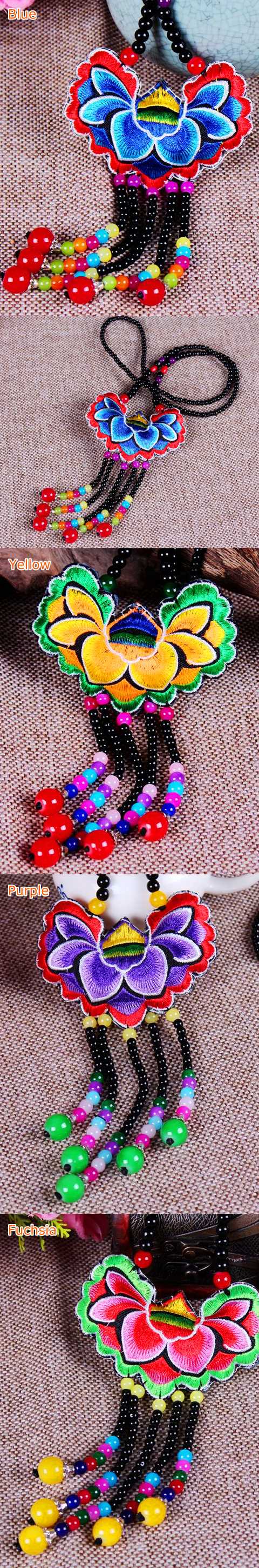 Handmade Ethnic Embroidery Necklace